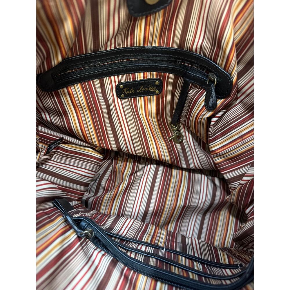 Kate Landry Black Leather Hobo Purse - Picture 7 of 8